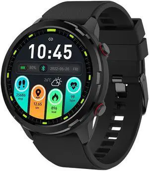 S47 Outdoor Three-Proof Waterproof Sport Smart Watch Gps Positioning Heart Rate Blood Oxygen Multi-Sport Smart Watch (Black)