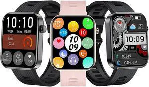 Fw10 Bluetooth Calling Smart Watch Music Heart Rate Monitoring Voice Assistant Step Counting Sports Waterproof Watch (Pink)