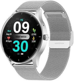Zl50 Call Smart Watch Blood Pressure Blood Oxygen Monitoring Voice Assistant Weather Music Sport Smart Watch (Silver Steel)