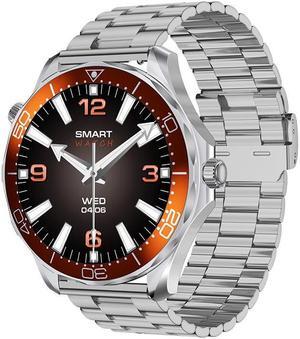 H35 Bluetooth Call Smartwatch 1.52 "360*360 Heart Rate Blood Pressure Multi-Sport Smartwatch (Orange Steel)