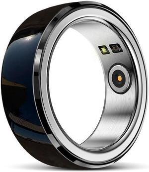 R2 Smart Ring Step Counting Heart Rate Blood Pressure Blood Oxygen Detection Sleep Monitoring Waterproof Sports Smart Ring (Silver 20#)