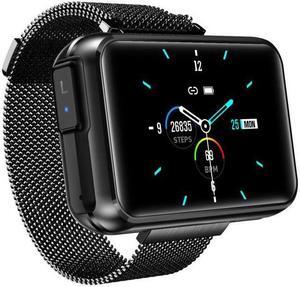 T91 Smart Bracelet Bluetooth Headset Two-In-One Color Screen Pedometer Exercise Heart Rate Blood Pressure Monitoring Bracelet (Black Steel)