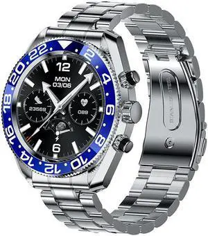 Aw35 Bluetooth Calling Smart Watch Siri Dial Heart Rate Weather Multi Sport Smart Watch (Blue) Black