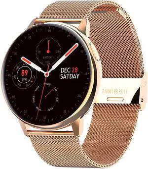 S30 Smart Bracelet Body Temperature Detection Heart Rate Blood Pressure Blood Oxygen Ecg Monitoring Sports Waterproof Smart Watch (Gold Steel)