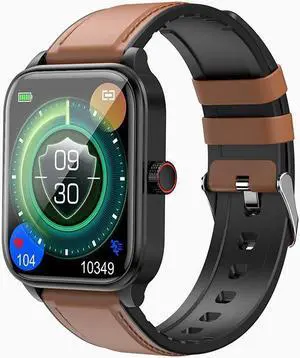 Et540 Bluetooth Calling Smart Watch Ecg Heart Rate Blood Pressure Women Health Multi-Sports Watch (Brown Leather)