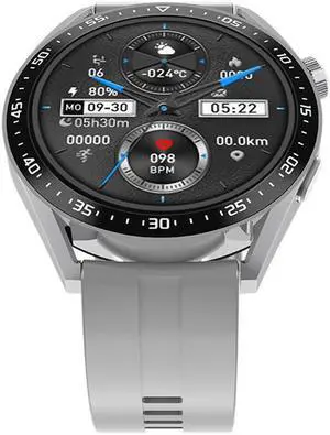 Amax3pro Bluetooth Calling Smart Watch Heart Rate Blood Pressure Weather Music Sport Smart Watch (Silver)