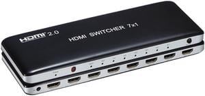 HDMI Switch 7x1 4K@60Hz HDMI Switcher 7 in 1 out Splitter Converter With Remote Control for PS3 PS4 XBOX DVD PC