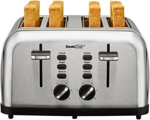 2 Slice Toaster, FIMEI Stainless Steel Bagel Bread Toasters with Extra Wide  Slots, Compact Bread Toasters with 7 Browning Settings, Bagel Defrost  Cancel Function, Gradient Gray 