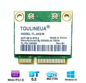 WiFi 6E AX210HMW 2.4G/5G/6G Mini PCI-E Wifi Card For Intel AX210 2974Mbps Bluetooth 5.2 802.11ax MU-MIMO Than AX200 Wireless Adapter For Laptop Windows 10 WiFi 6E AX210HMW 2.4G/5G/6G Mini PCI-E Wifi Card For Intel AX210 2974Mbps Bluetooth 5.2 802.11ax MU-MIMO Than AX200 Wireless Adapter For Laptop Windows 10