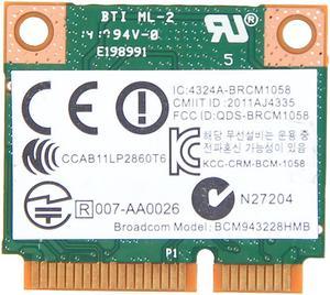 Dual Band 300Mbps BCM943228HMB Bluetooth4.0 Half Mini PCI-E Wifi Wireless Card 802.11a/b/g/n Notebook 2.4G/5Ghz Wlan Adapter For Laptop Windows 7/8/10/11