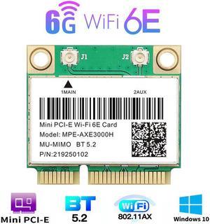 Fenvi 802.11AX WiFi 6 AX1800H Mini PCIE WiFi Adapter Wi-Fi 6 1800Mbps  (2.4GHz 574M,5GHz 1200Mbps) MU-MIMO Wireless Network Card BT5.2 for Gaming,  Streaming, Supports Laptop Windows 11, 10 (64bit) 
