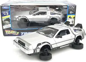 Welly 1:24 Diecast DeLorean DMC Back To The Future 2 Fly Mode Time Machine Car Model 22441FV
