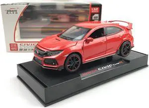 MiniAuto 1:32 Scale Civic Type R Red Label Diecast Car Model Doors Openable With Light & Sound