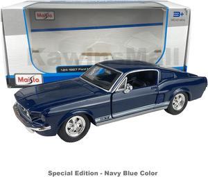 Maisto 1:24 Scale 1967 Ford Mustang GT Sport Car Alloy Diecast Model Toy Special Edition (Navy Color)