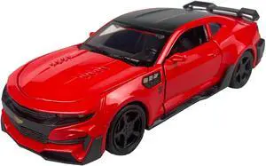 MiniAuto 1:32 Chevrolet Camaro SS 2016 Sports Car Alloy Diecast Model Pull-back Car Toy Sound and Light (Red)