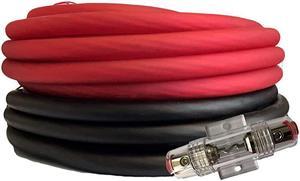 Connected 4 Gauge RedBlack Amplifier Amp PowerGround Wire Set 50 Ft