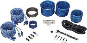 RWK82 8 Gauge 4 Chan Car Amp Wiring Installation Wire Kit 2 RCAs