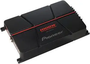 GM-A6704 4-Channel Bridgeable Amplifier with Bass Boost,Black/red