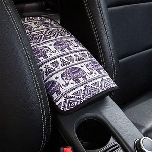 Vehicle Center Console Armrest Cover Pad, Universal Fit Soft Comfort Center Console Armrest Cushion for Car, Stylish Pattern Design Car Armrest Cover, Elephant