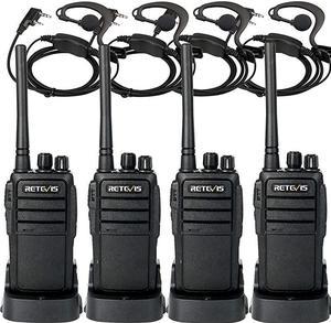 RT21 Updated 3000mAh Two Way Radios Long Range Rechargeable Portable Walkie Talkies with Earpiece 16CH Handheld 2 Way Radios for Cruise Camping Events Adults4 Pack