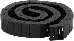 15mm x 30mm Plastic Semi Closed CNC Machine Tool Cable Wire Carrier Drag Chain 1M Black  (15mm x 30mm)
