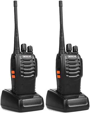 H777 Two Way Radio Rechargeable 16CH 2 Way Radio Portable Outdoor Long Range Walkie Talkies with LED Flashlight RadiosBlack 2 Pack