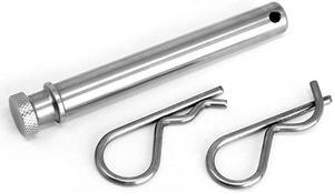 100% Stainless Steel Trailer Hitch Pin Keeper Grip Clip Kit (Will Fit 2" receivers)