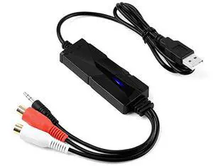 Audio Capture Card Device Audio GrabberRecorder from 35mm MiniJack or Stereo RL Audio Device AMFM Radio Cassette Player etc