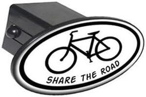 Bicycle - Share The Road Euro Oval Tow Trailer Hitch Cover Plug Insert 2"
