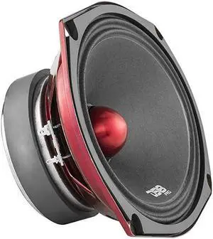 PRO-X698 BM Loudspeaker - 6x9, Midrange, Red Aluminum Bullet, 550W Max, 275W RMS, 8 Ohms - Premium Quality Audio Door Speakers for Car,Truck and Motorcycle Stereo Sound System (1 Speaker)