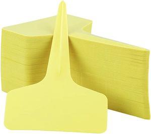 Pcs 6 x10cm Plastic Plant TType Tags Yellow Nursery Garden Labels