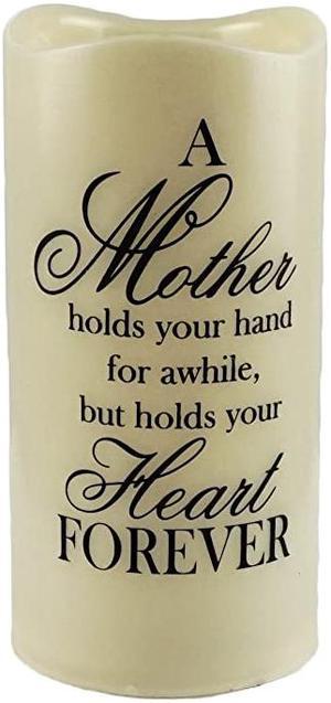 Mother Holds Your Heart Forever Flameless Memory Candle