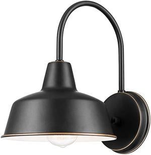 44303 Delancey 1Light OutdoorIndoor Wall Sconce Oil Rubbed Bronze White Interior