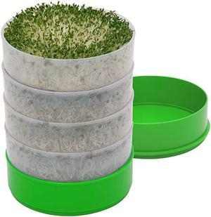 VKP1200 Deluxe Seed Sprouter | 6quot Diameter Trays 1 Oz Alfalfa Included