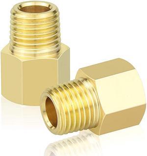2PCS Brass Pipe Fitting Reducer Adapter 12Inch Male Pipe x 34Inch Female Pipe