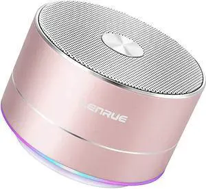A2  Portable Wireless Bluetooth Speaker with BuiltinMicHandsfree CallAUX LineTF CardHD Sound and Bass for iPhone Ipad Android Smartphone and MoreRose Gold