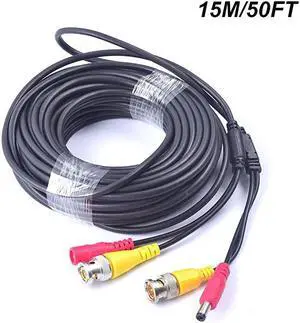 50 Feet  AllinOne BNC Video Power DC Extension Cable for CCTV Security Camera Home Surveillance ClosedCircuit TV System