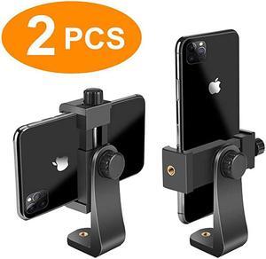 Phone Tripod Mount Adapter Universal Smartphone Tripod Mount Holder Durable and 360° Swivel Clamp 14 Standard Screw Compatible with iPhoneSamsungSelfie StickMonopodRing Light