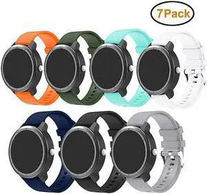 Vivoactive 3 Watch Band 20mm Soft Silicone ReplacementBands for Garmin Vivoactive 3 Garmin Forerunner 645 MusicSamsung Galaxy 42mmGalaxy Watch 3 41mm Smart Watch 7Pack