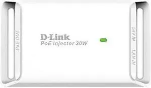 PoE Injector Adapter 1 Port Gigabit Power Over Ethernet DC Powers IP Camera, Access Points, VoIP Phones (DPE-301GI)