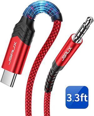 USB C to 35mm Audio Aux Jack Cable33ft  USB Type C to 35mm Headphone Stereo Cord Car Compatible with iPad Pro 2018 Google Pixel 2 3 XL Samsung Galaxy S20 Ultra Note 20 10 Plus Moto ZRed