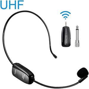 Microphone Headset UHF Mic Headset and Handheld 2 in 1 160 ft Range for Voice Amplifier Stage Speakers Teacher Tour Guides Fitness InstructorDo Not Support PhoneMacLaptop