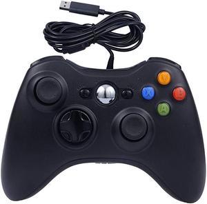 Wired Game Pad Controller for Xbox 360 Xbox 360 Slim Windows PC Replacement Wired Gamepad Black