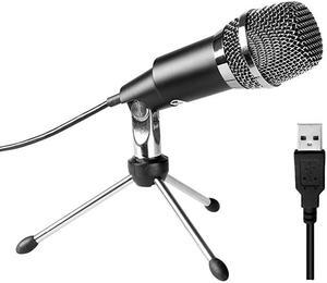 USB Microphone Plug Play Home Studio USB Condenser Microphone for Skype Recordings for YouTube Google Voice Search GamesWindowsMacK668