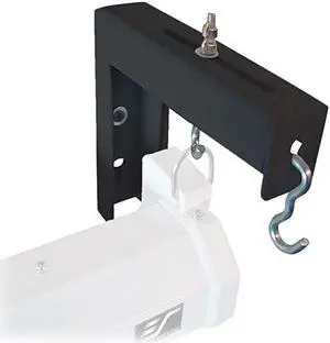 6quot Black Universal Projector Screen LBrackets Single Metal Welded Construction Wall or Ceiling Mount Includes Hooks and Hardware Model ZVMAXLB6B