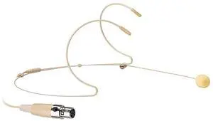 Headband Headworn Headset Microphone Lightweight Double Earhook Earset Head Microphone for Shure Wireless System amp Lectures Theater Stage Performance Podcasts Beige