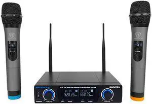 1 RWM72U Dual UHF Wireless Handheld Microphone System Digital Display XLR Connector