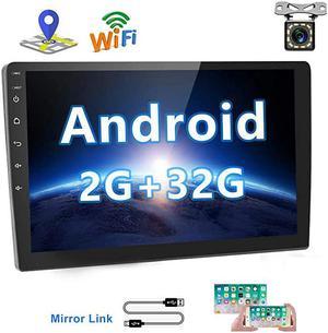 2G+32G Upgrade  Double Din Android Car Stereo 101 Inch Touch Screen Radio Bluetooth WiFi GPS FM Radio Support AndroidiOS Phone Mirror Link with Dual USB Input Backup Camera