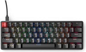 GMMK Modular Mechanical Gaming Keyboard 60 Compact Size 61 Key RGB LED Backlit Brown Switches Hot Swap Switches BlackGMMKCompactBRN