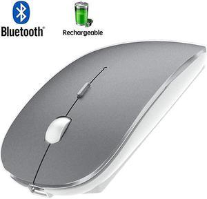 Mouse Rechargeable Wireless Mouse for MacBook ProWireless Mouse for Laptop PC Computer Gray＋White
